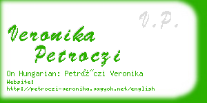 veronika petroczi business card